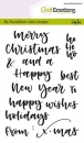 Craft Emotions Clear Stamps - Words X-Mas small